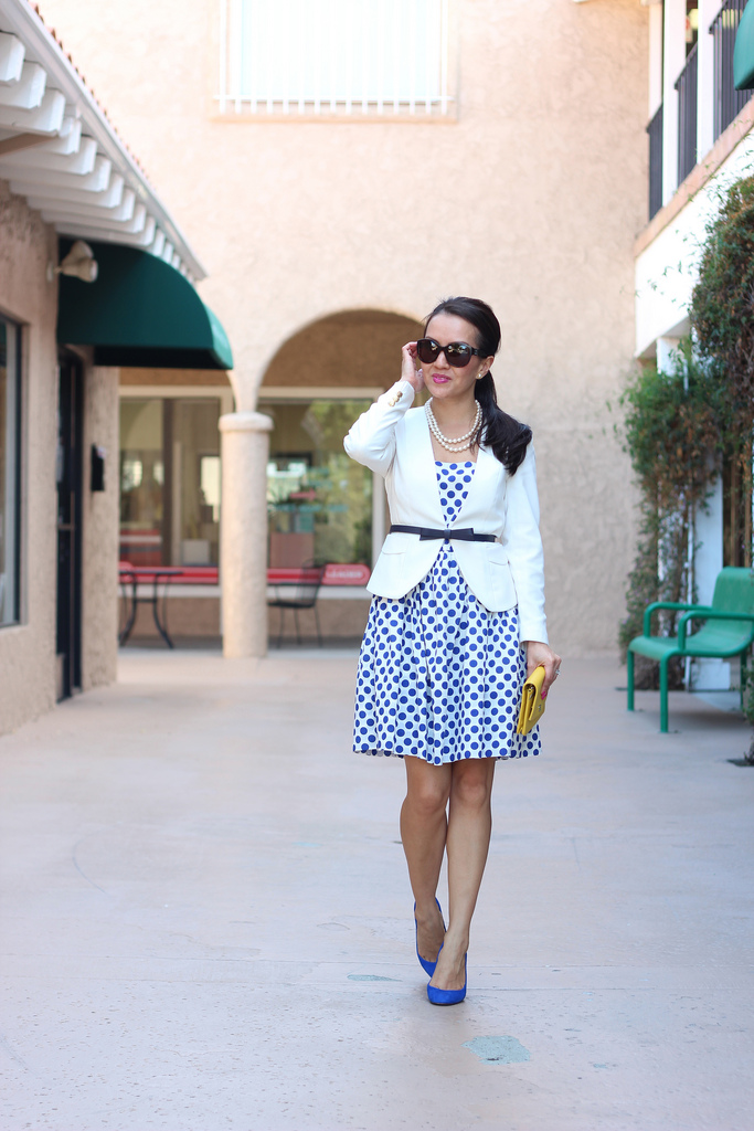 Dots and Belted Blazer03