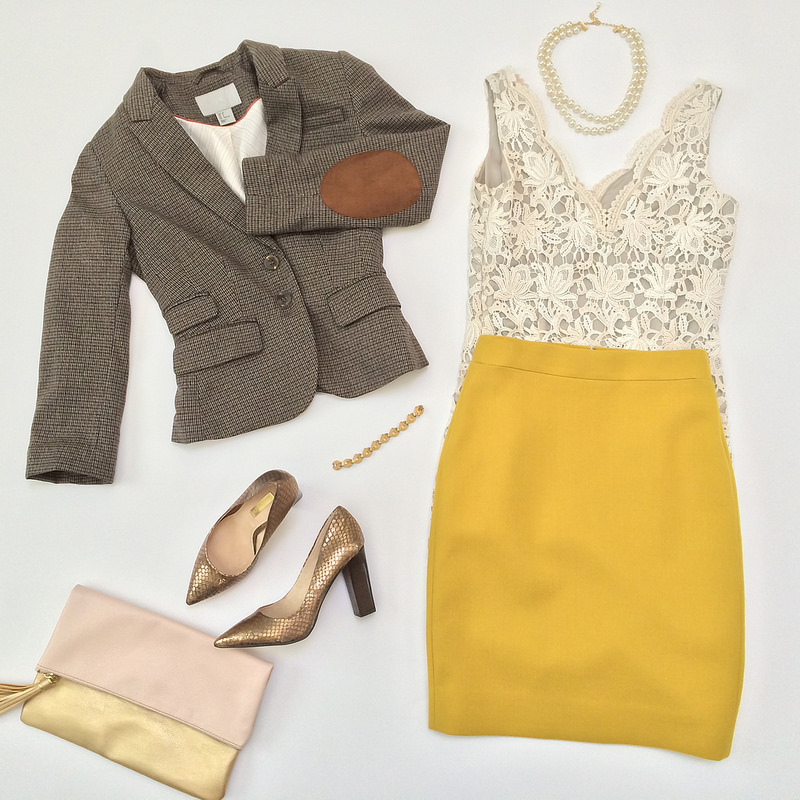 Mustard, Lace and Houndstooth-12