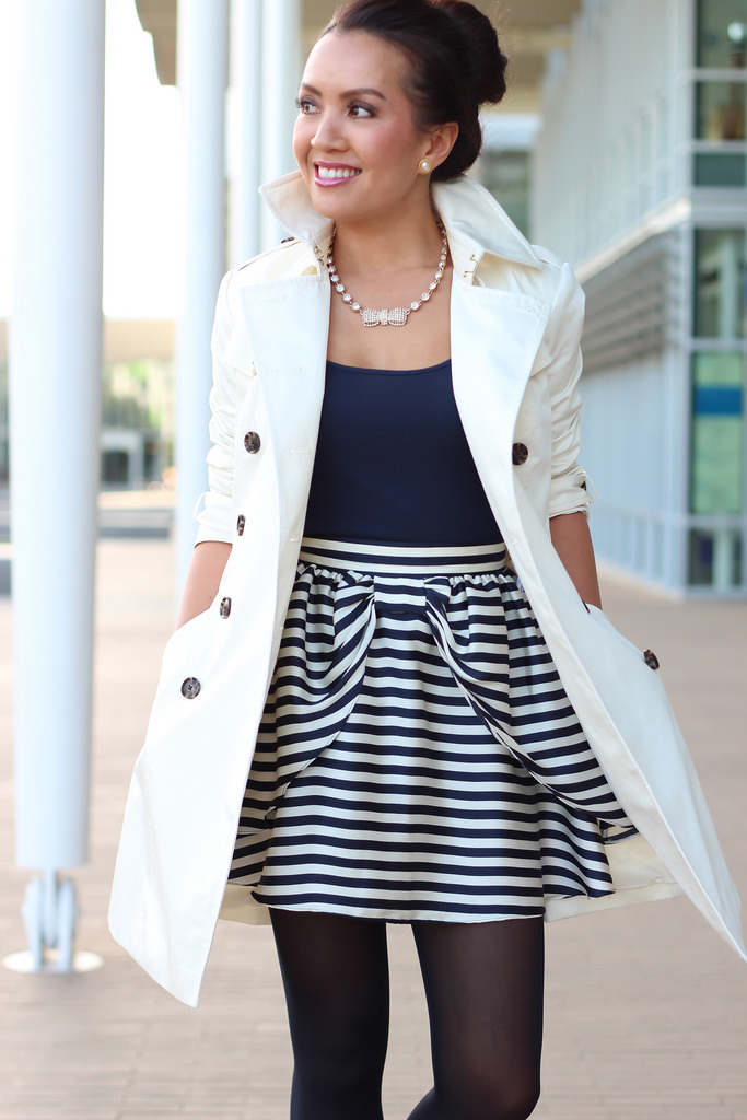 Banana Republic Classic Trench Coat and Stripes-5