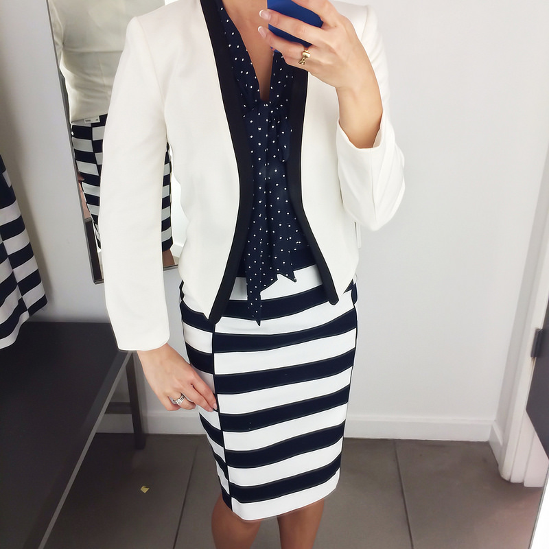 H&M Jersey Jacket in White