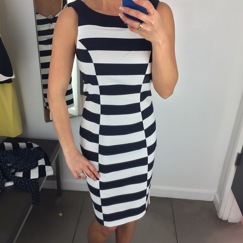 H&M Fitted Striped Dress