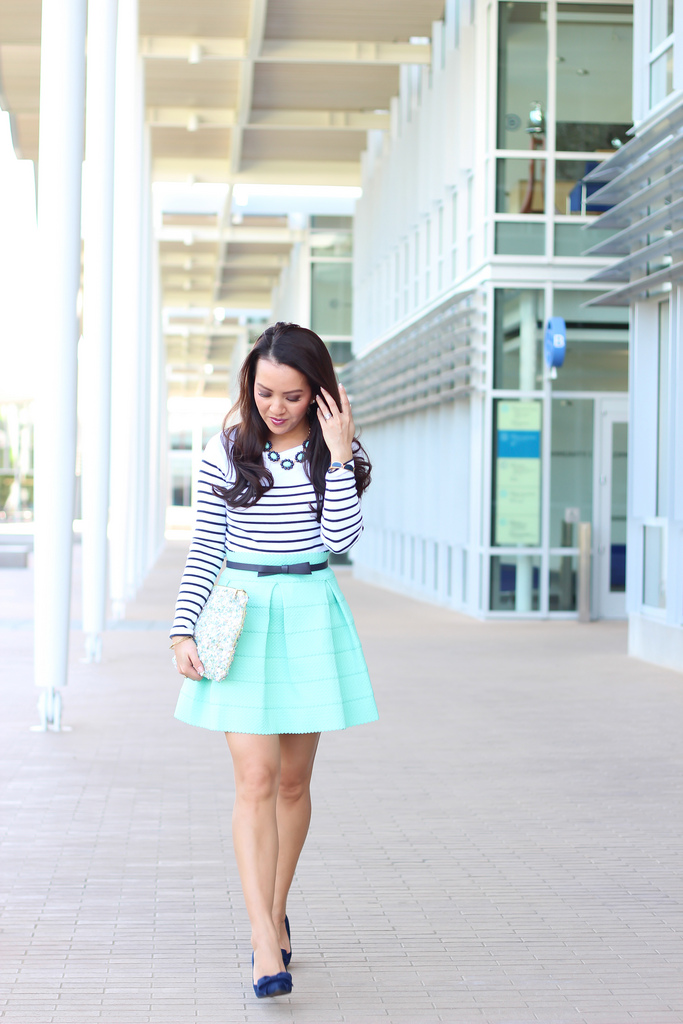 Avery Lane Boutique Mint Skirt and Stripes_-4