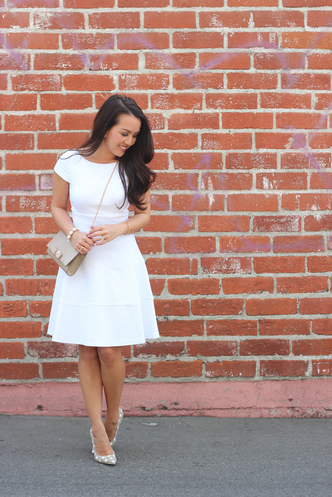 Banana Republic White Fit and Flare Dress-6
