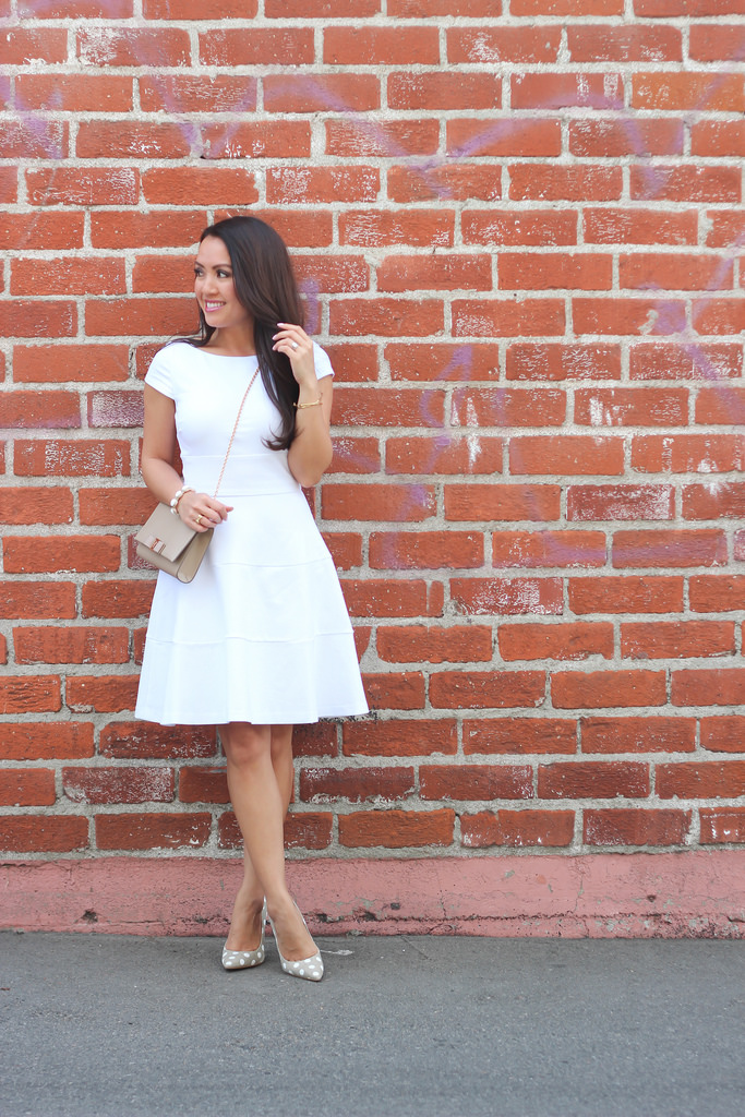 Banana Republic White Fit and Flare Dress-5