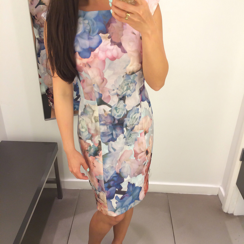 H&M Floral Fitted Dress