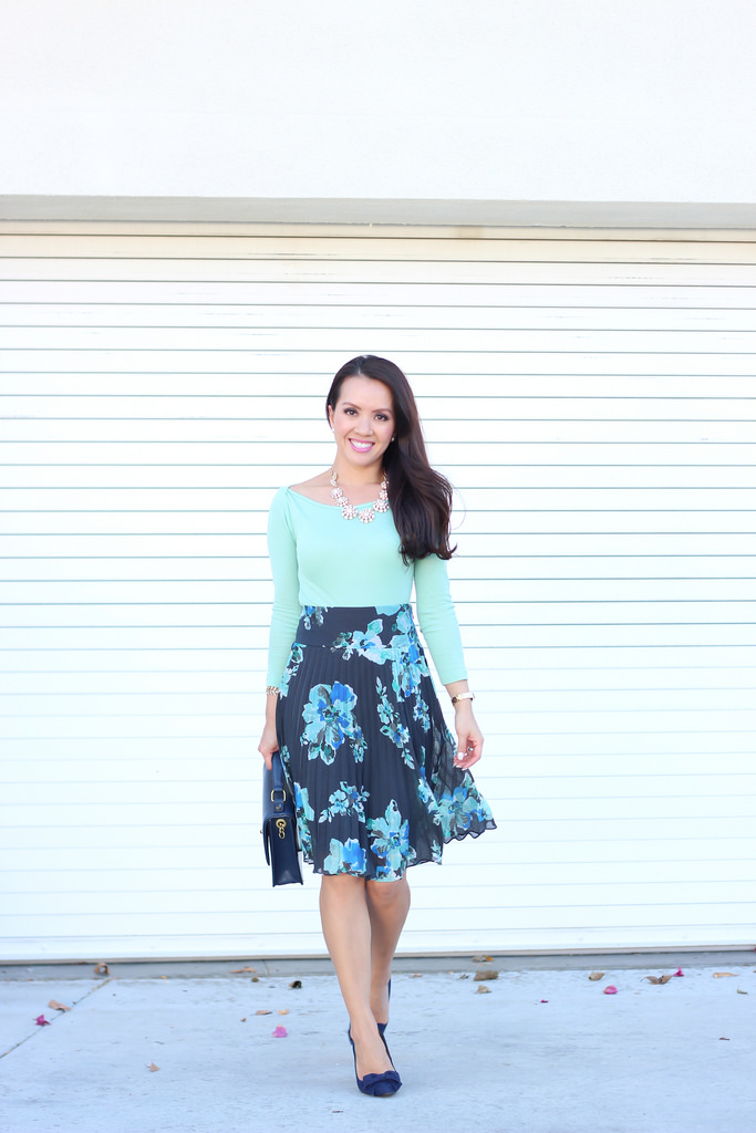 Floral Pleats and Mint-7