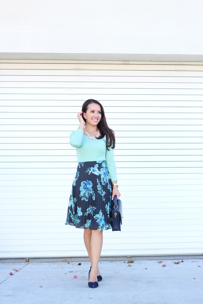 Floral Pleats and Mint-5