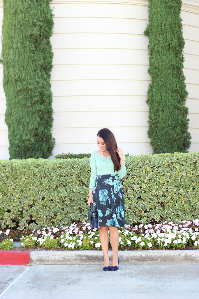 Floral Pleats and Mint-3