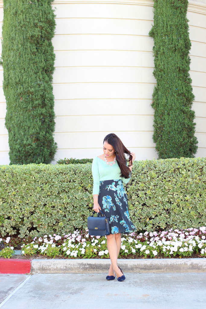Floral Pleats and Mint-2