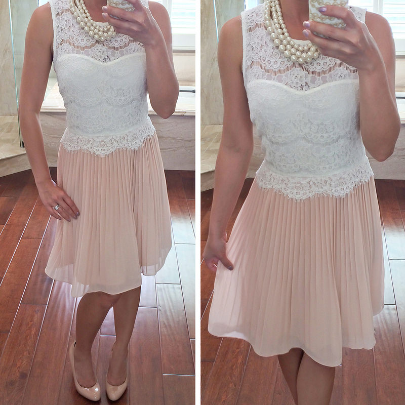 Forever 21 pleated lace dress