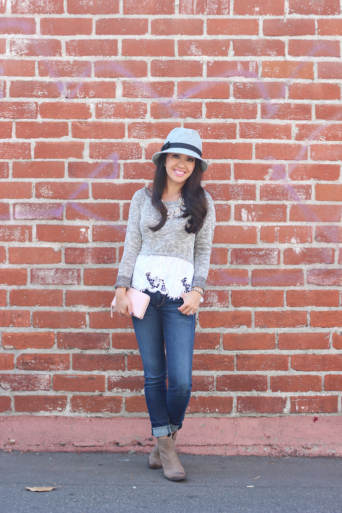 Gray Wool Hat and Clarks Booties-4