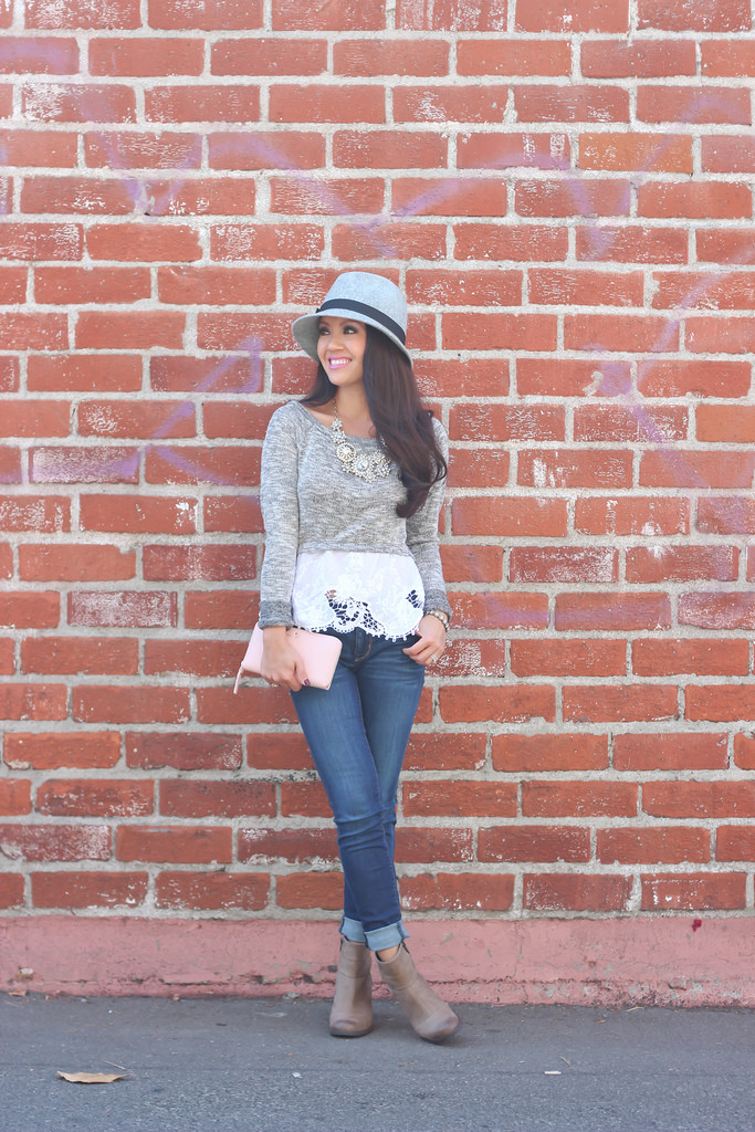 Gray Wool Hat and Clarks Booties-5