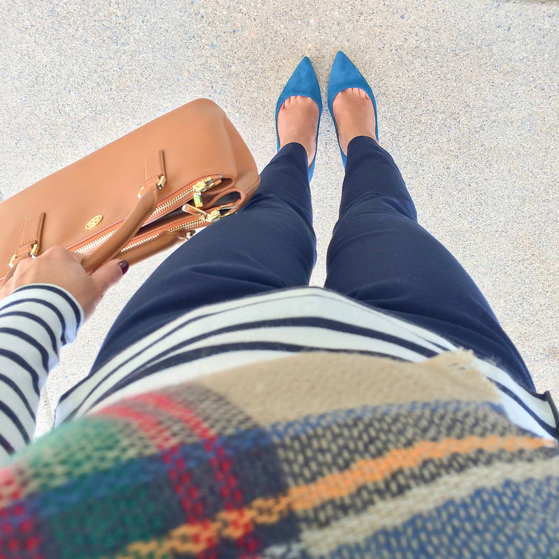 FWIS - Navy Sloan Pants, stripes and plaid