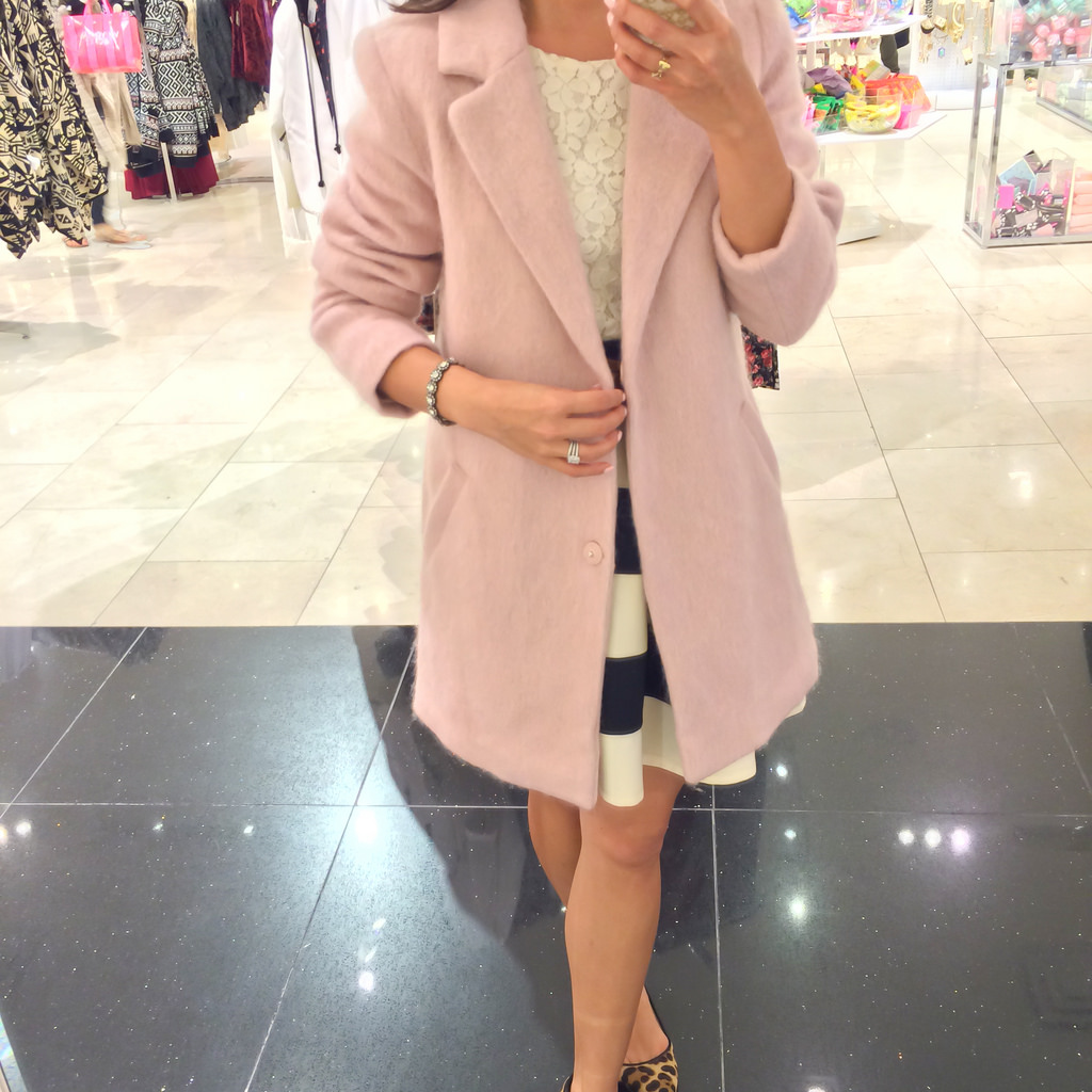 Fitting Room - Forever 21 blush pink long line coat