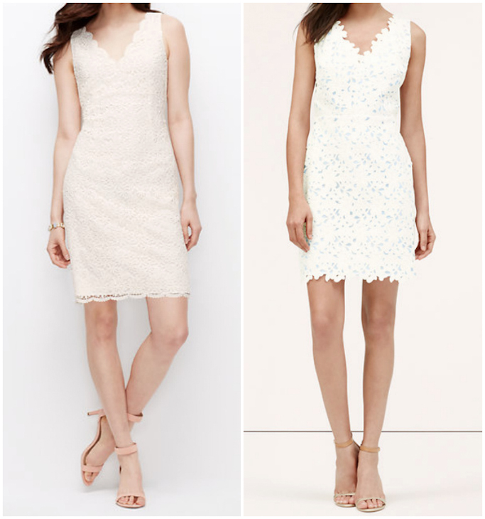 ann taylor white lace dress