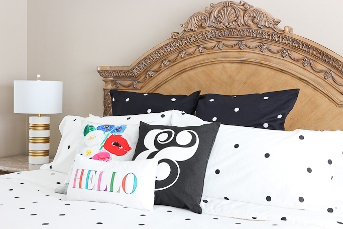 bed bath and beyond bedding, kate spade new york Ampersand Throw Square Pillow, kate spade new york deco dot comforter set, kate spade new york Deco Dot European Pillow Shams, kate spade new york Hello Oblong Throw Pillow, kate spade new york Vase Square Throw Pillow, Pure Beech sheet set