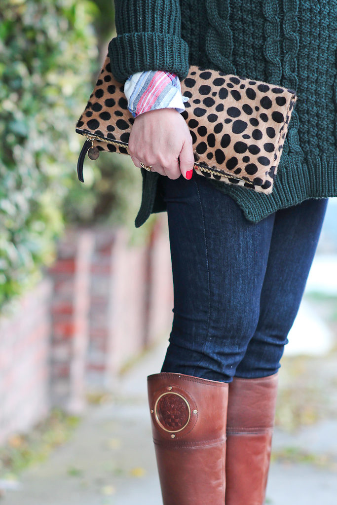 Cable Knit and Plaid Layers - Stylish Petite