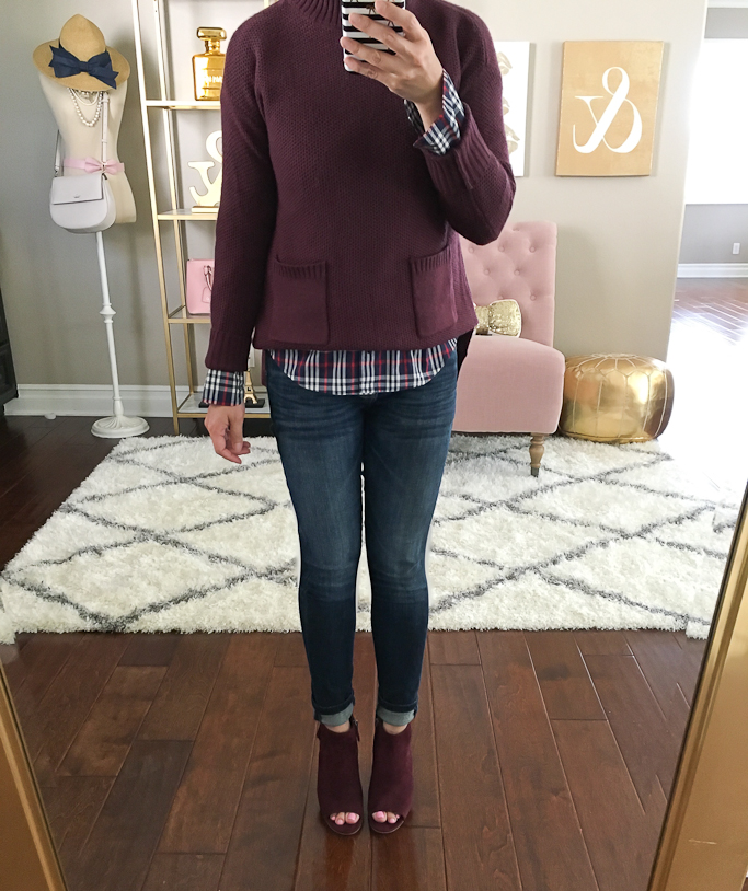 halogen-burgundy-pocket-sweater