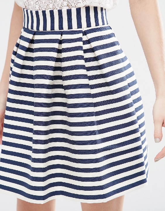 ASOS Mini Prom Skirt in Stripe