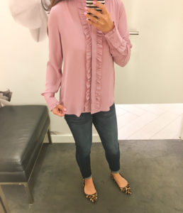 ann taylor ruffle top