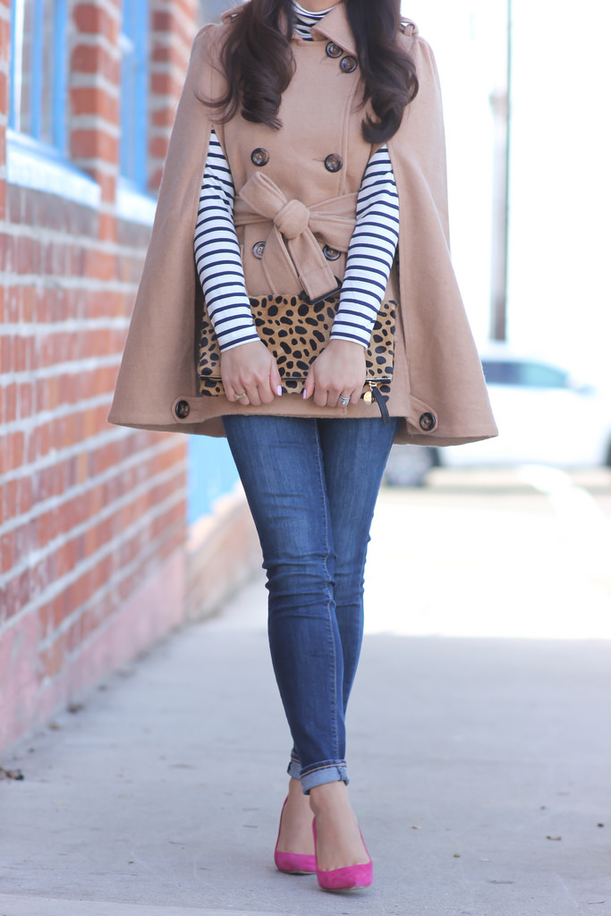 camel-cape-and-striped-turtleneck
