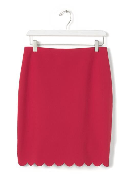 Banana Republic red scalloped skirt