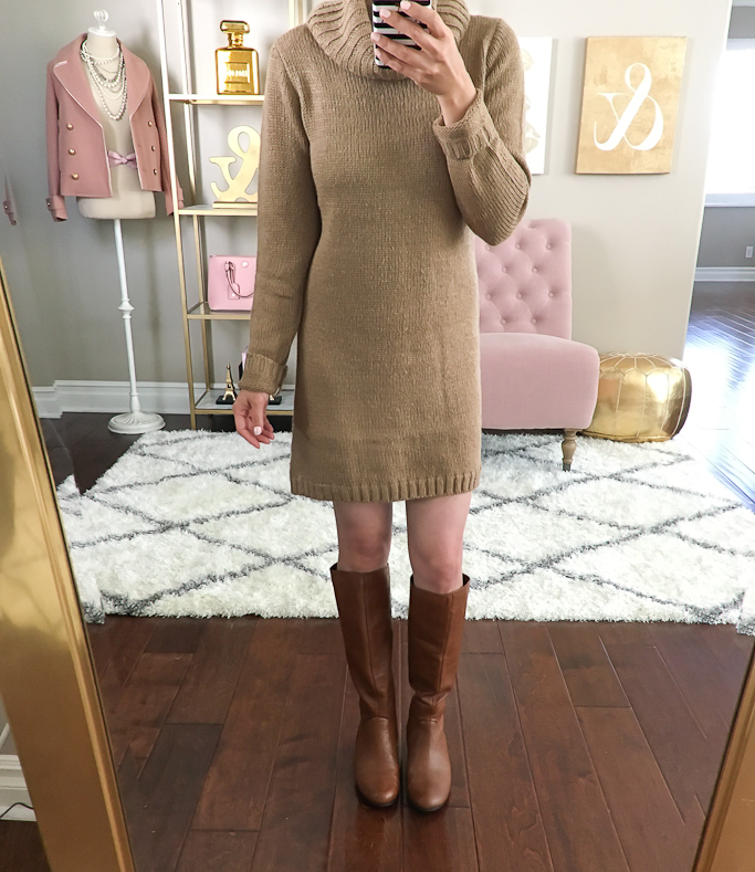 turtleneck-sweater-dress-cognac-boots