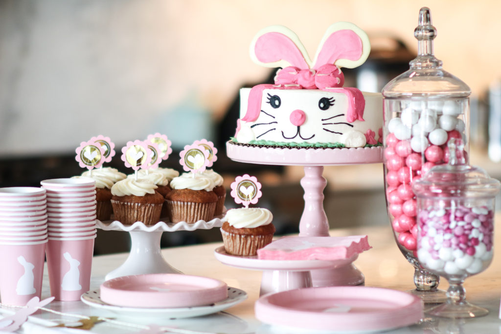 2nd birthday party cupcakes bunny theme party