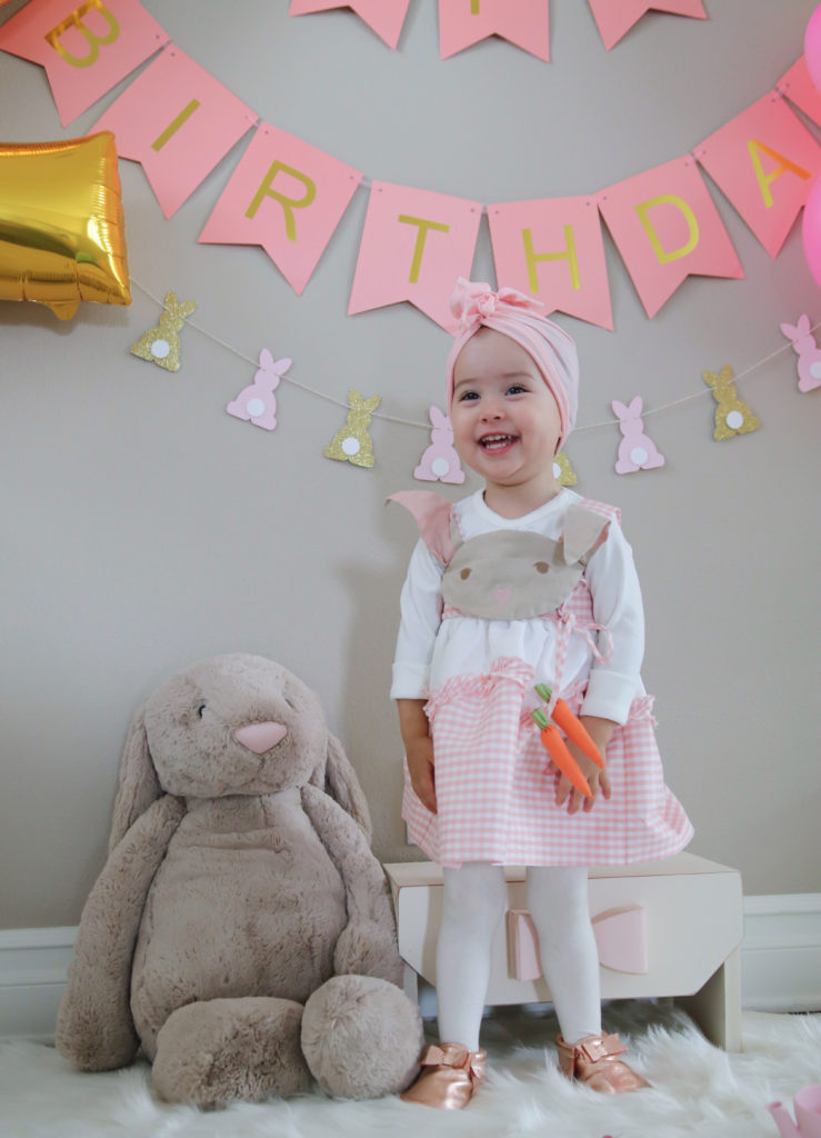 baby girl toddler birthday bunny theme party 