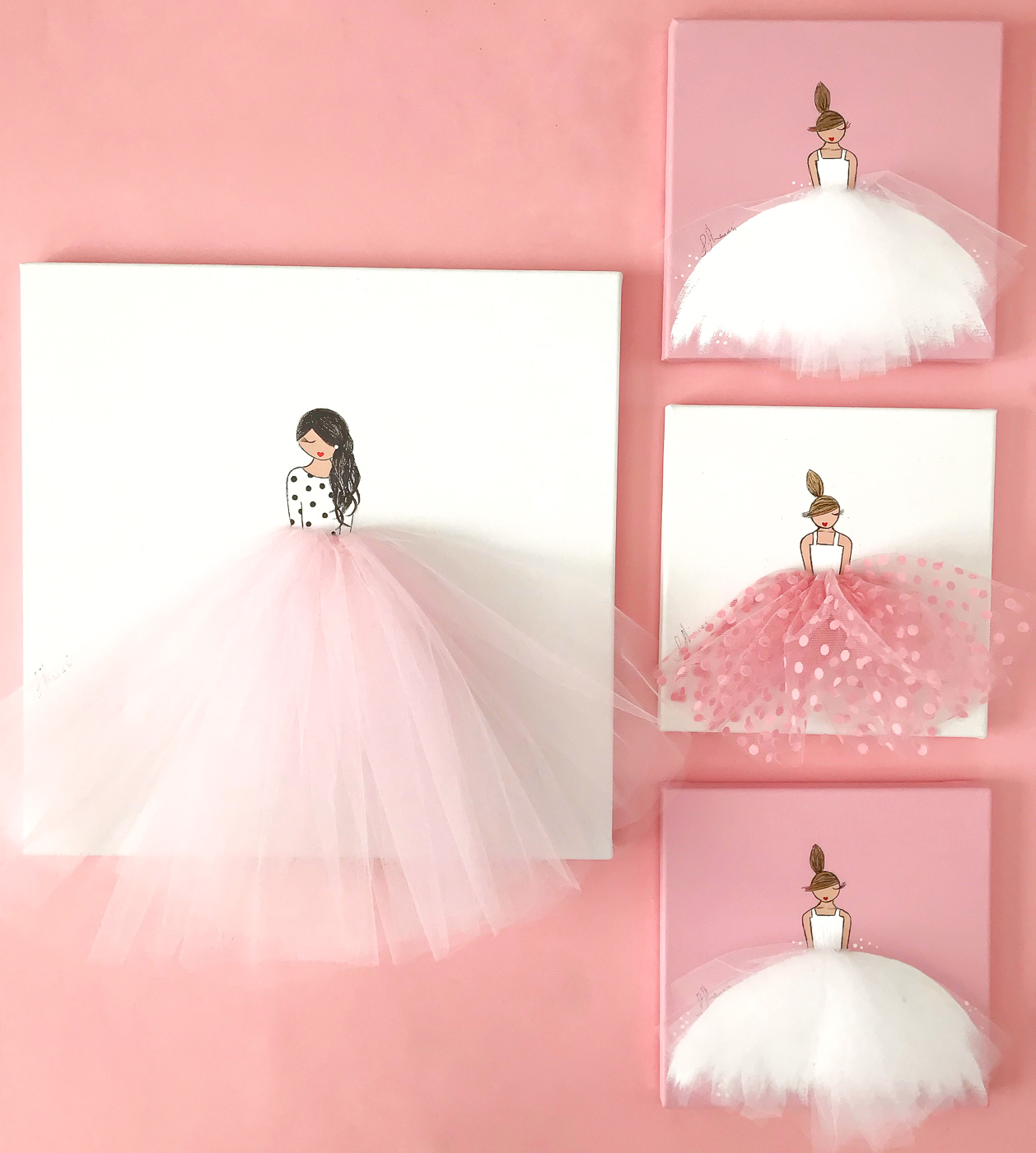 baby girl ballerina tutu art wall decor
