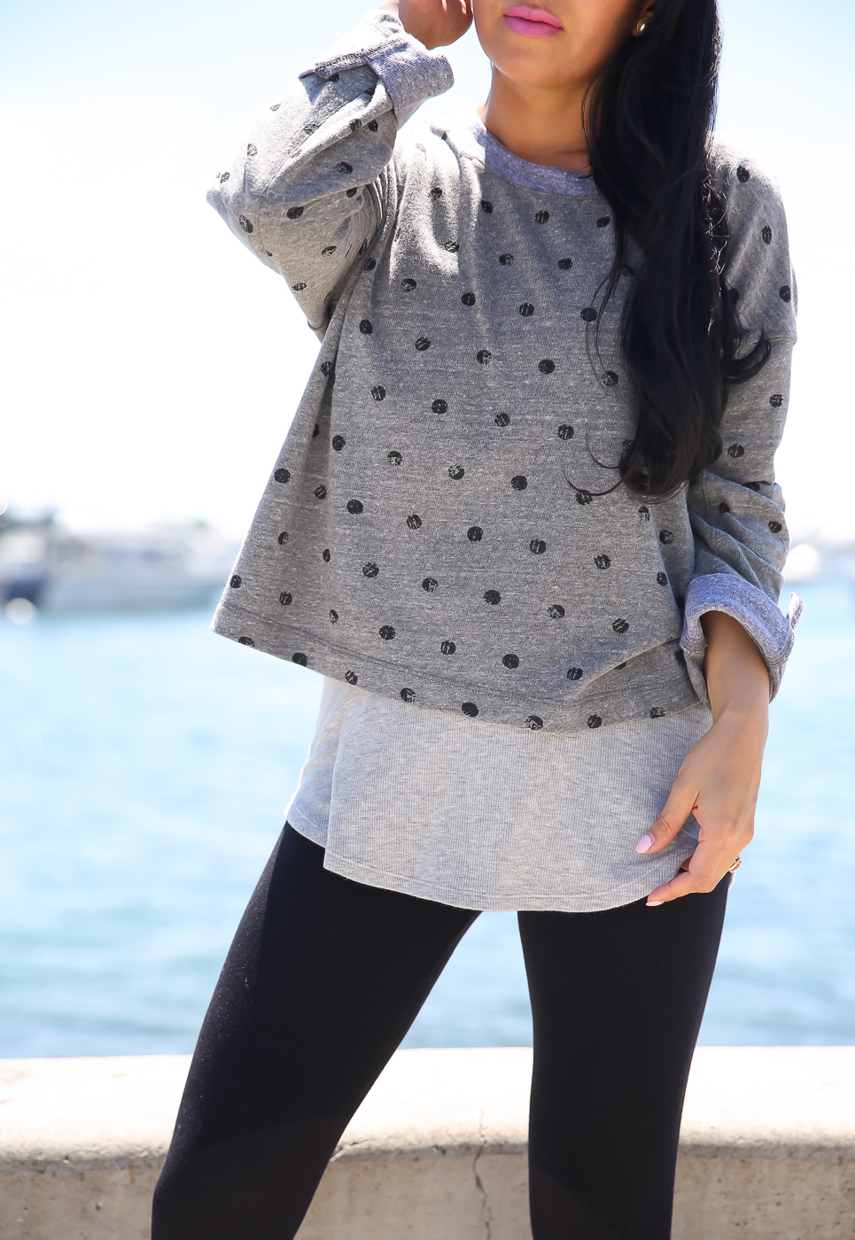 Relaxed And Comfy Outfit Idea Splendid Dot Sweatshirt Stylish