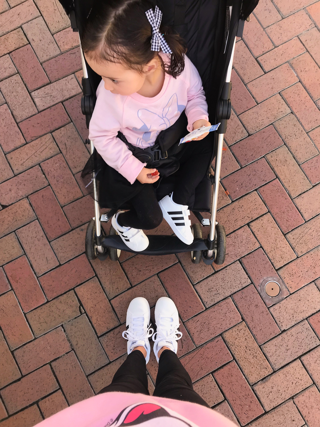 summer stroller disneyland adidas toddler minnie mouse sweatshirt pink