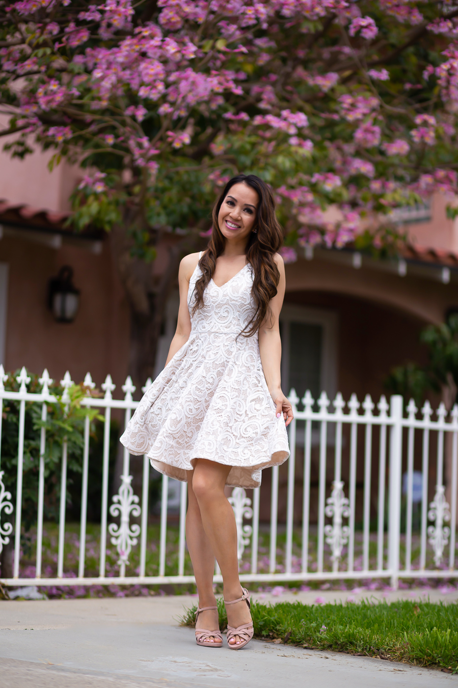lace flare dress easter outfit spring 