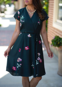 ann taylor green floral dress