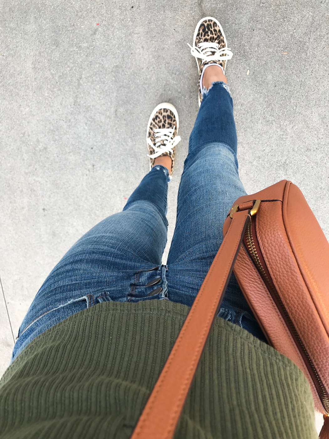 Leopard sneakers abercrombie button fly jeans jcrew crossbody