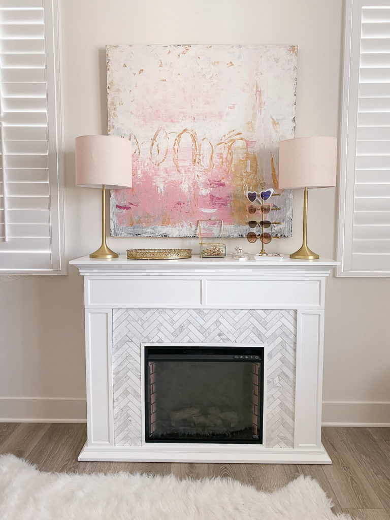Pink, Gold and White Home Office Decor - Stylish Petite
