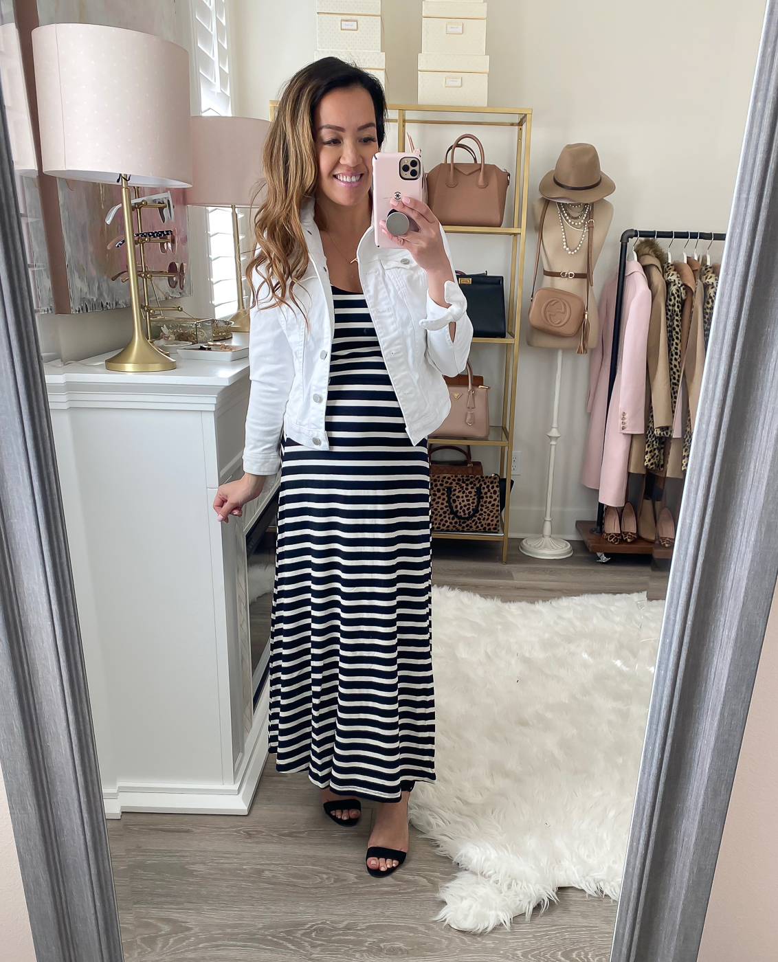 old navy striped maxi dress