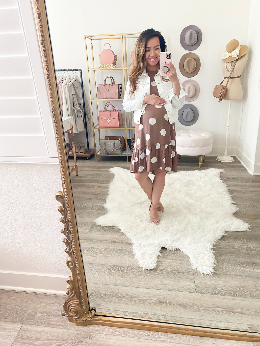 loft white polka dot dress