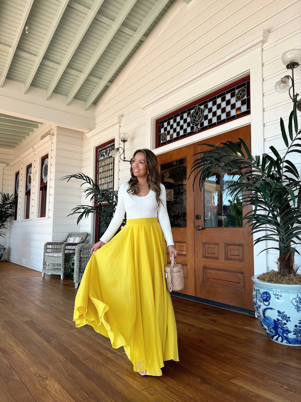 Mustard Yellow Petite Maxi Skirt Stylish Petite